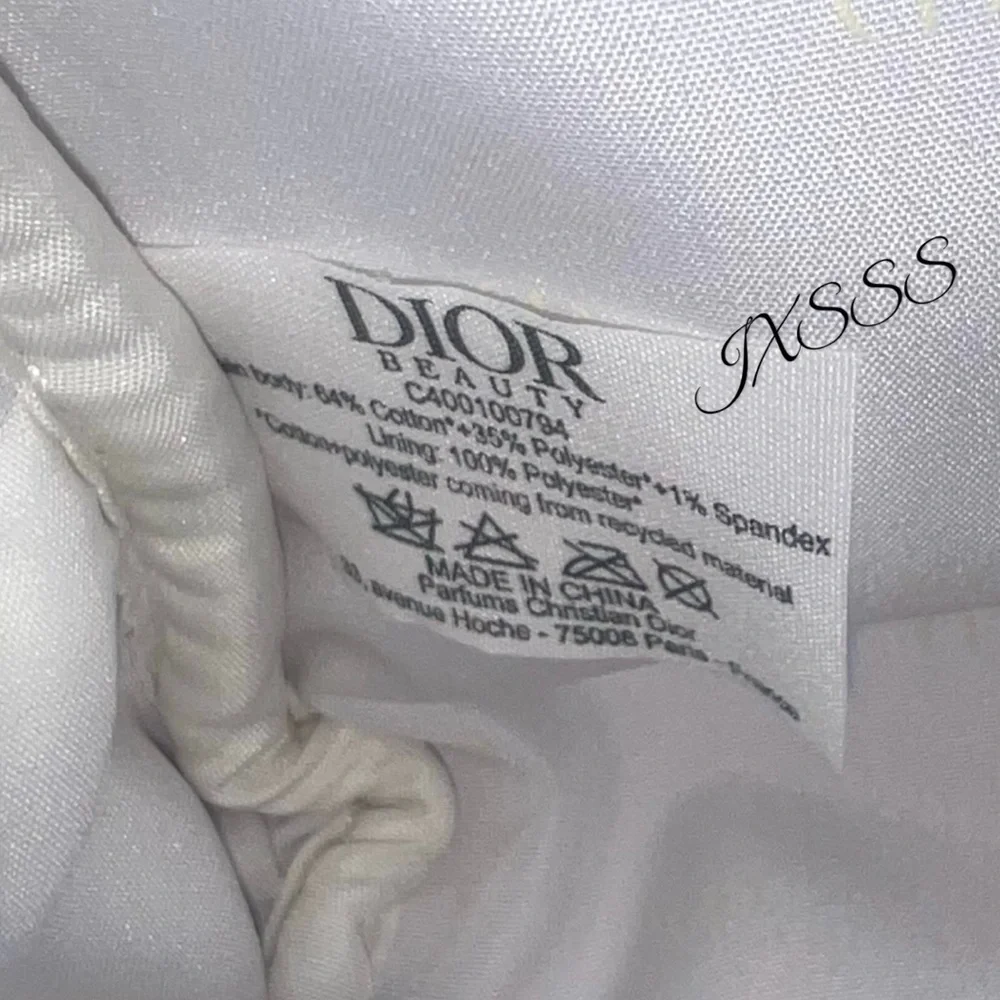 White-Gold Dior Beauty *VIP EXLUSIVE* Cosmetic-Makeup Bag